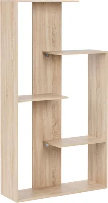 Obrázek produktu pro BELIANI Světle hnědá knihovna dřevotříska se 3 policemi otevřená nepravidelný design úložný prostor minimalistický styl obývací pokoj