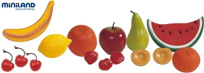 Immagine prodotto di Set di frutta in plastica Miniland 15 pezzi