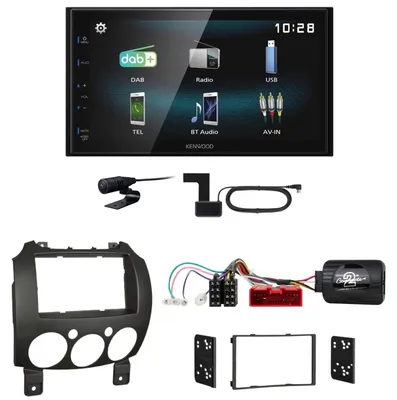 Produktbild von Kenwood DMX-125DAB USB Bluetooth MP3 DAB+ Einbauset für Mazda 2 2008-2014
