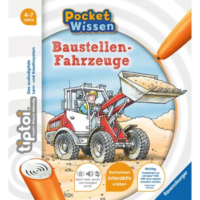 Produktbild von Ravensburger tiptoi® Buch Pocket Wissen Baustellenfahrzeuge