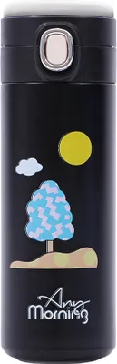 Produktbild von Any Morning Thermosflasche | Edelstahl Trinkflasche | Thermoskanne mit Temperaturanzeige | BPA-frei | Vakuum Isolierte Wasserflasche | Halten Warm oder Kalt | Perfekt für Home, Büro, Reisen | 420 ml