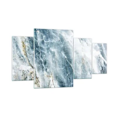 Produktbild von Bilder auf glas - 4 Teile -  Nachahmung Stein Marmor - 160x90cm - Glasbilder - Wandbilder - Bilder - zum Aufhängen bereit - Wanddekoration aus Glas - Glas Bilder - Wandbild auf Glas - GDL160x90-4366