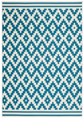 Produktbild von Stella 300 Weiß / Türkis 200cm x 290cm