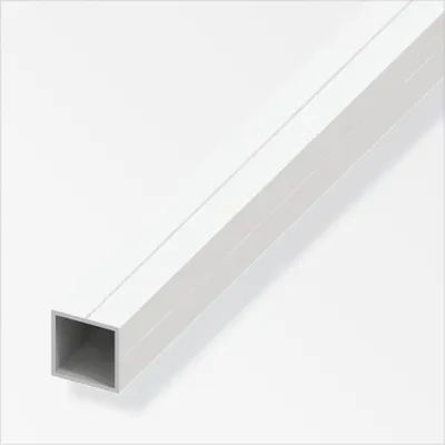 Produktbild von alfer Quadratrohr 1 m, 11.5 x 1.5 mm PVC (Kunststoff) glatt weiss