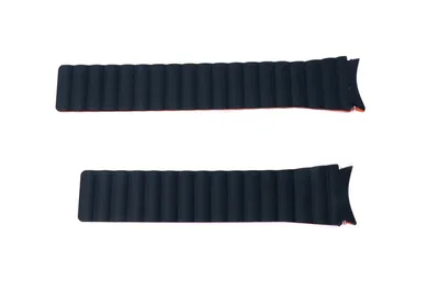 Produktbild von SYSTEM-S Armband 20 mm aus Silikon magnetisch für Samsung Galaxy Watch 5 4 Schwarz Orange