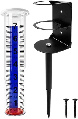 Produktbild von Famanu Regenmesser Wetterstation - Metallständer 26x8x8cm