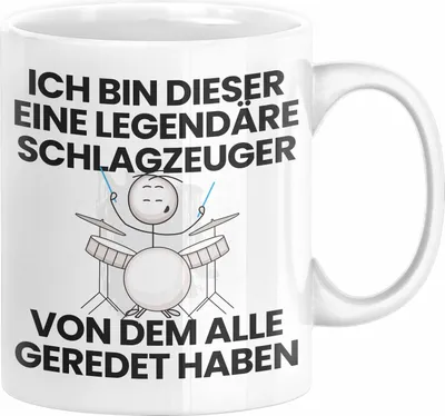 Produktbild von Schlagzeuger Geschenk Tasse Lustige Geschenkidee Geburtstag für Schlagzeuger Ich Bin Dieser Legendäre Schlagzeuger Von Dem Alle Geredet Haben Kaffee-Becher (Weiß)