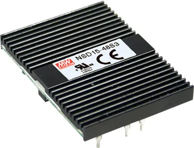 Produktbild von MEANWELL NSD15-48S5, DC DC-Wandler, offen, 18-72V: +5V 3000mA
