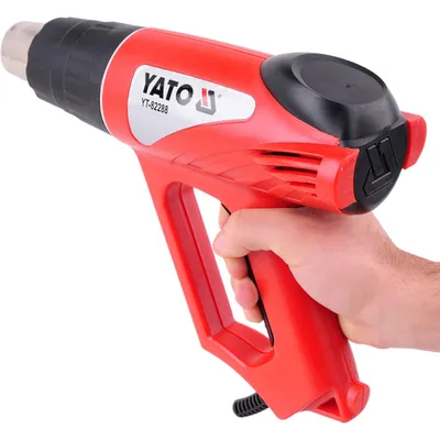 Obrázek produktu pro Yato YT-82288, Horkovzdušná pistole, II, Černá, Červená, 500 l/min, 550 °C, 300 l/min
