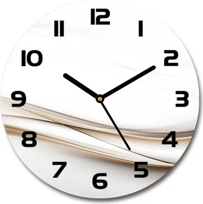 Produktbild von Wanduhr aus Glas 30fi Glasbild Glasuhr Gehärtetes Glas - schwarze-zeiger - Waves abstraction