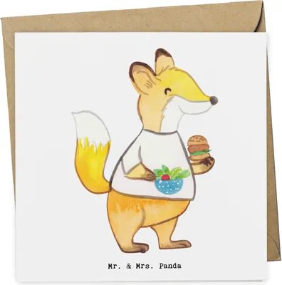 Produktbild von Mr. & Mrs. Panda Glückwunschkarte Gastwirt Herz - Weiß - Geschenk, Kneipe, Gaststätte, Cocktails, Bar, doppelkarte, Grußkarte, faltkarte, anlasskarte, Klappkarte