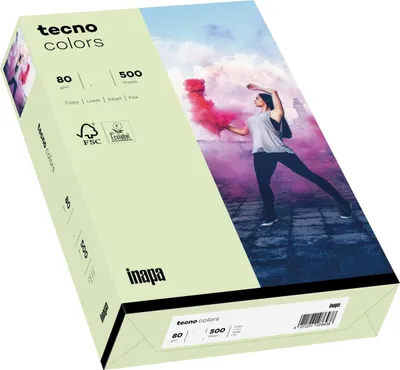 Produktbild von Multifunktionspapier tecno colors A3 80 g/qm VE=5x500 Blatt hellgrün