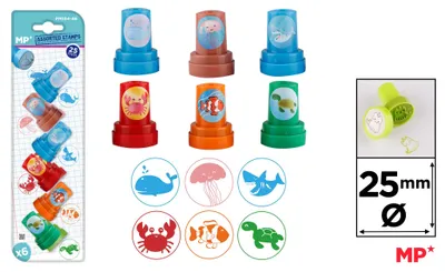 Obrázok produktu pre Stempelki dla dzieci Morskie zwierzęta, zestaw 6 sztuk