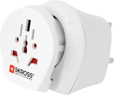 Immagine prodotto di SKROSS Adattatore Paese Combo Mondo-Regno Unito a 2 e 3 poli bianco (confezione da 1)
