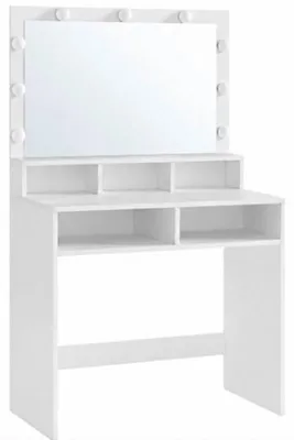 Zdjęcie produktu dla Toaletka z lustrem i oświetleniem LED, model RDT120T10, wymiary: 80 x 40 x 140 cm, kolor: biały