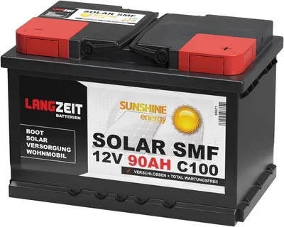 Produktbild von Langzeit Solarbatterie SMF 90Ah 12V