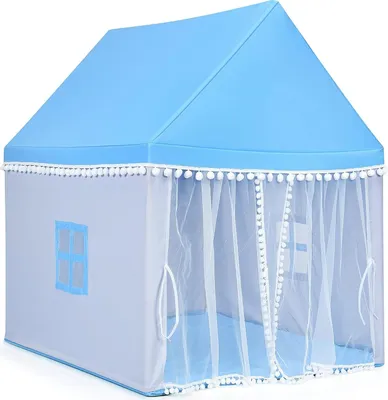 Produktbild von GOPLUS Kinderzelt mit waschbarer Matte für 3-4 Personen, Spielzelt Mädchen & Jungen, Indoor & Outdoor, Konstruktion aus Massivholz