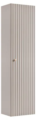 Imagen del producto de Armario alto para baño, acabado en cachemira, con pomos en tres colores, dimensiones: 35 x 27 x 136 cm