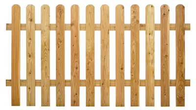 Produktbild von Ligna Gard Vorgartenzaun Bilbao gerade 180x100 cm Holzzaun Lärche Bretterzaun mit gebogenem Kopf