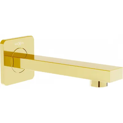 Obrázek produktu pro Mexen Cube nástěnný odtok do vany, Zlatá - 79370-50