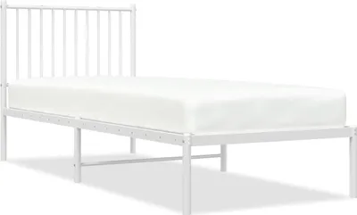 Obrázek produktu pro vidaXL Postel s čelem kovová bílá 80x200 cm