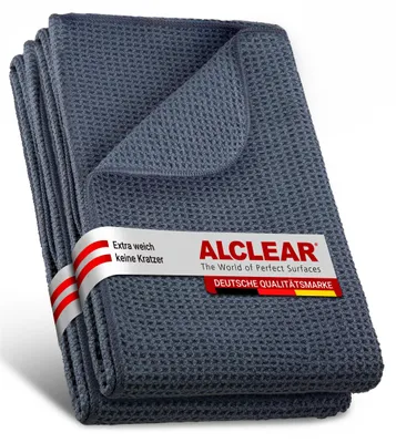 Obrázek produktu pro ALCLEAR 820901M_2: Mikrovláknový hadřík, velikost XXL, 2 kusy, rozměry 80 x 55 cm, určený k sušení automobilů, vysoká savost