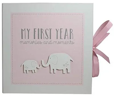 Image de Livre de souvenirs pour la première année de votre bébé - Rose