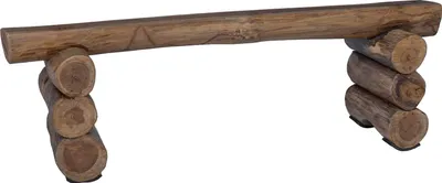 Image de Banc vidaXL Naturel 110 x 30 x 34 cm en bois massif de teck