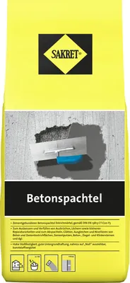 Produktbild von SAKRET Betonspachtel BM, kunststoffvergütet, für Ausbesserungen innen & außen, 5 kg