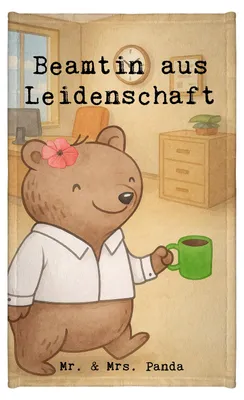 Produktbild von Mr. & Mrs. Panda Handtuch Beamtin Leidenschaft Design - Weiß - Geschenk, Beamte, Amt, Frotteetuch, Frotteehandtuch, Studium, Gästehandtuch 30x50, gäste wc, Gäste-WC