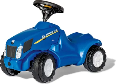 Image de Rolly Toys Baby toboggan New Holland T6010, volant avec klaxon, pneus silencieux