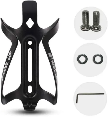Imagen del producto de Portabotellas de aluminio, ligero, resistente, para 1 botella, ideal para bicicletas de montaña y de carretera