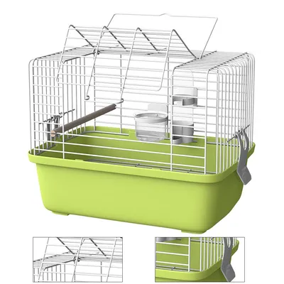 Produktbild von Tragbarer Vogelkäfig für Papageien, 30x21x24 cm, Belüftet, leicht & stabil, ideal für Wellensittiche, Nymphensittiche, Reisen