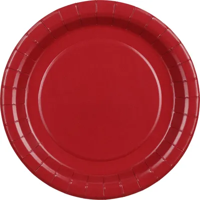 Zdjęcie produktu dla Talerze papierowe 18 cm, zestaw 6 sztuk, ciemnoczerwone