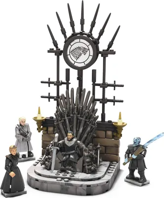 Obrázek produktu pro Mattel, Hra o trůny Stavebnice Železný trůn se 4 figurkami, černá barva