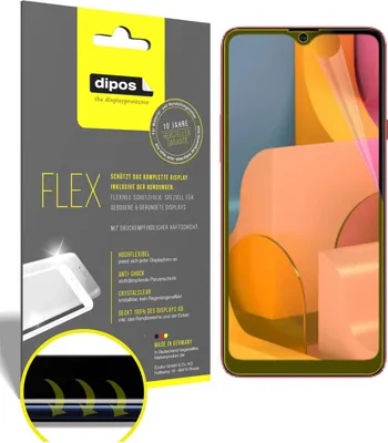 Obrázek produktu pro 3x ochranná fólie pro Samsung Galaxy A20s, 100% pokrytí displeje, dipos Flex