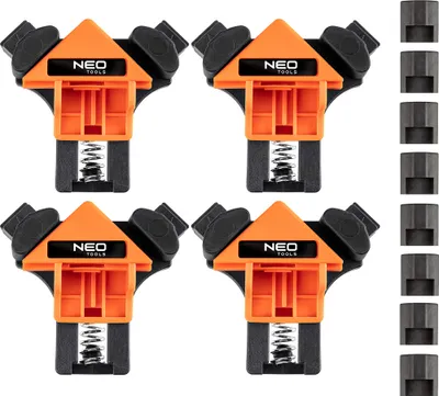 Produktbild von NEO TOOLS 4 Stück Winkelspanner Eckspanner Winkelzwinge Set von 5-22mm