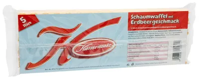 Produktbild von Hansematz Schaumwaffel mit Erdbeergeschmack 5er