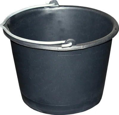 Produktbild von Bau-Eimer 12,0 l, Ø 31,5 cm, 'Profi', schwarz, Skalierung, schwer