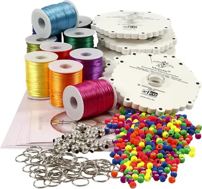 Produktbild von Creativ Company Kumihimo Flechtset Neonfarben - Schmuck basteln