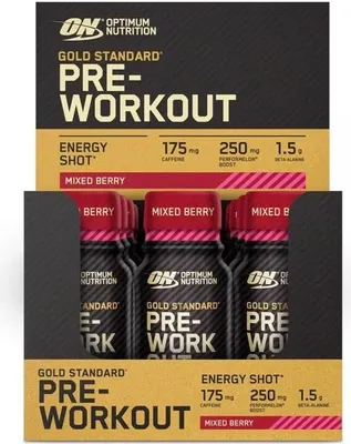 Produktbild von Optimum Nutrition Gold Standard Pre-Workout Shot (12x60ml) Mixed Berry - Pre-Workout - Pre-Workout Shots
