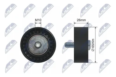 Produktbild von NTY Umlenkrolle Keilriemen RNK-AU-047 für VW Golf V Schrägheck (1K1) 26mm 65mm