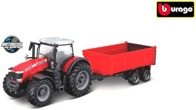 Image de MASSEY FERGUSON 8740S avec benne basculante, BUR31662, échelle 1/50, BURAGO