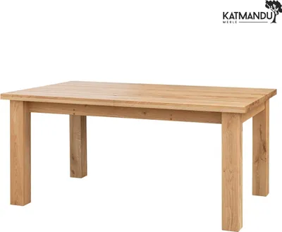 Produktbild von Esstisch Grossi Eiche 200 bis 290 × 100 cm - Erweiterbarer Massivholztisch, geölt, Butterfly Auszug
