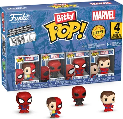 Zdjęcie produktu dla Funko POP Bitty Spider-man 4pack Peter Parker Split Chase Limitowana Figurka Kolekcjonerska