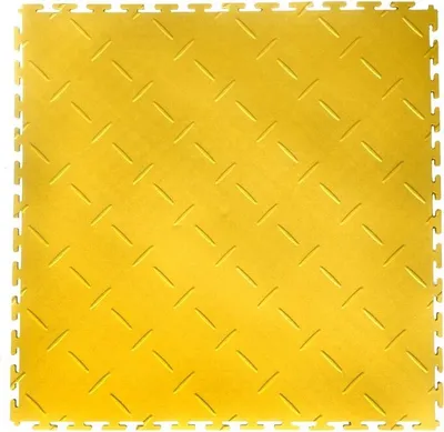 Obrázek produktu pro PVC podlaha do garáží, skladů, hal ,tělocvičen ECO - T LOCK - DIAMOND - 498x498x6,5 mm Žlutá