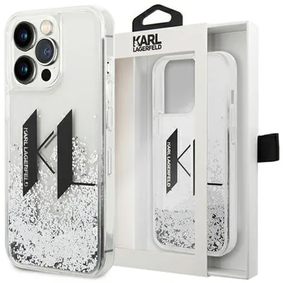 Produktbild von Karl Lagerfeld Klhcp14Xlbklcs Iphone 14 Pro Max 6,7"" Srebrny/Silver Hardcase Liquid Glitter Big Kl