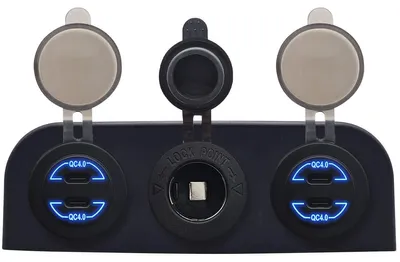 Produktbild von ProRide 12V/24V USB-C KFZ-Steckdose 2 Ports 30W QC4.0, Voltmeter