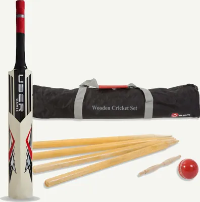 Immagine prodotto di Set da cricket in legno -  India - Completo di palla e wicket - Senior