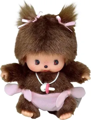 Image de Bebichhichi fille | 13 cm | Poupée Monchhichi | Bébé avec couche rose